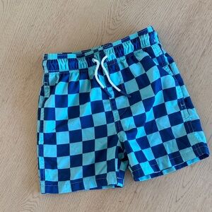 Cat & Jack Blue Checkered Boardshorts Swim Trunks